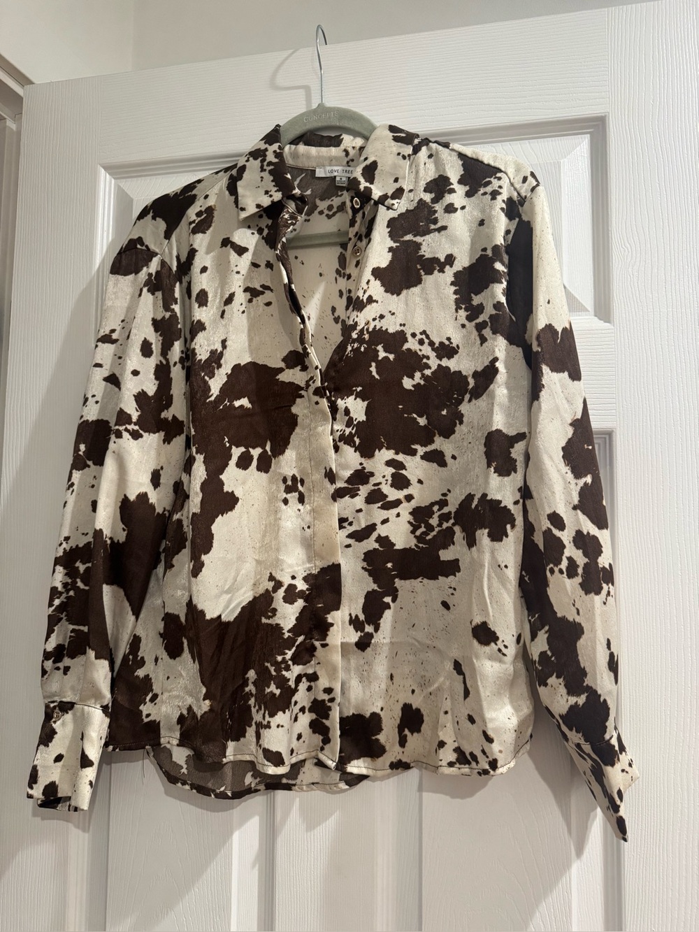 Cow print blouse